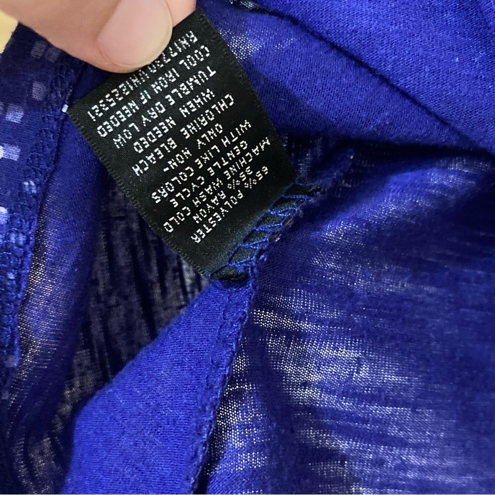 Blue Patterned Tank Top - Picture 9 of 9